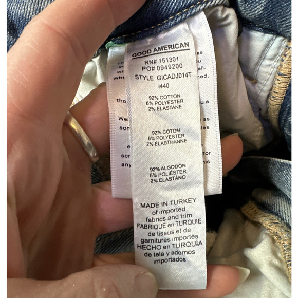 NWT Good American Good Icon Straight Super Compression Jeans Indigo440 Size 4/27 - Picture 13 of 13